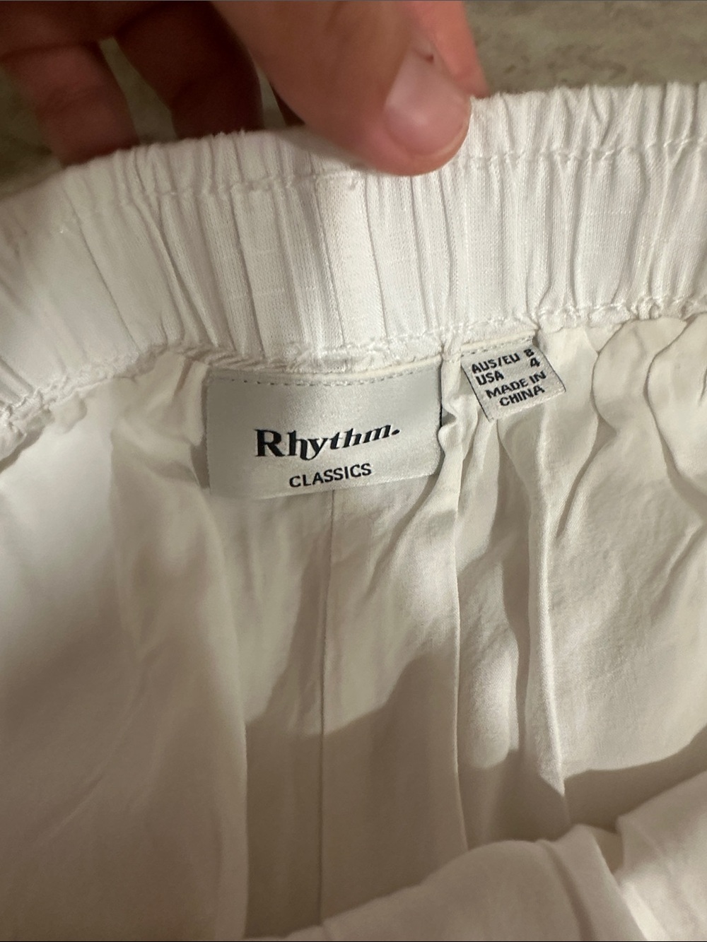 Rhythm. White High-Waist Elastic Shorts - Picture 4 of 5